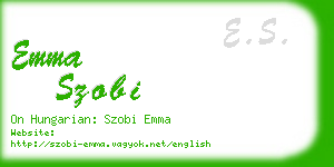 emma szobi business card